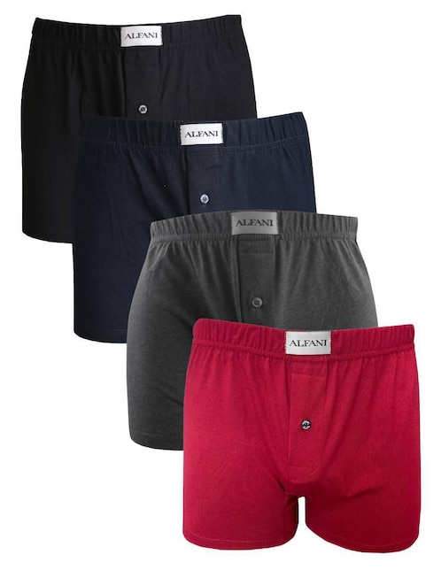 Bóxer alfani "de" algodón "para hombre" 4 "piezas" (si aplica)