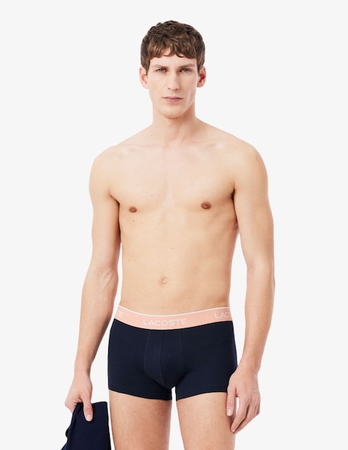 Set bóxer trunk Lacoste de algodón para hombre 3 piezas