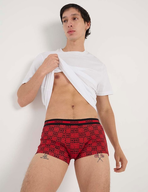 Set bóxer trunk Hugo de algodón para hombre 3 piezas