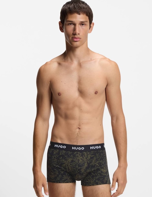 Set bóxer trunk Hugo de algodón para hombre 3 piezas