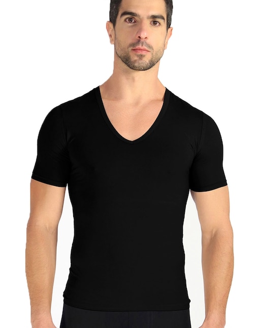 CAMISETA ROUNDERBUM C/V M/C, G, NEGRO
