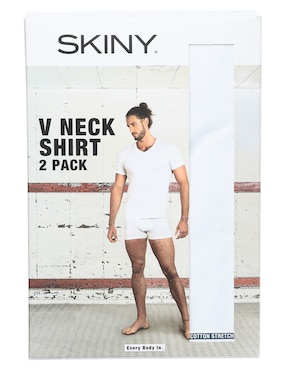 Set camiseta Skiny cuello V para hombre