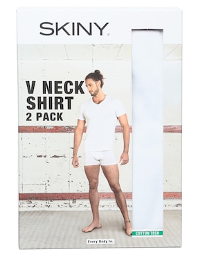 Set camiseta Skiny cuello V para hombre