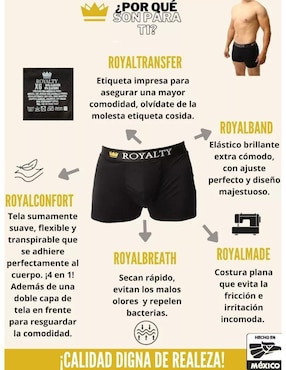 Set bóxer trunk Yaretni Moda para hombre 3 piezas