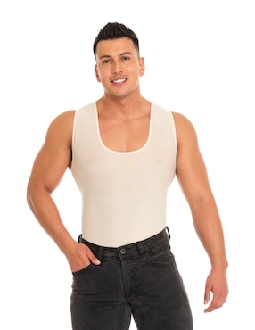 Camiseta Tipo Faja Estiliza Con Compresión Media Para Hombre