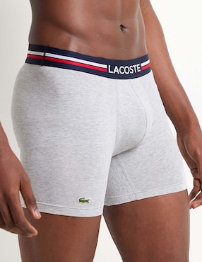 Set de bóxer brief Lacoste de algodón para hombre 3 piezas