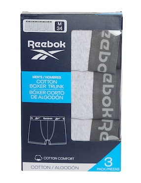 Set de bóxer trunk Reebok de algodón para hombre 3 piezas