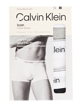 Set bóxer trunk Calvin Klein de algodón para hombre 3 piezas