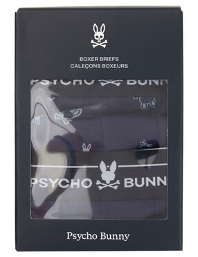Set de bóxer brief Psycho Bunny de algodón para hombre 2 piezas