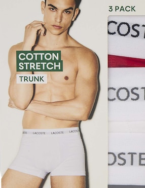 Set bóxer trunk Lacoste de algodón para hombre