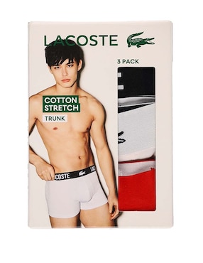 Set bóxer trunk Lacoste de algodón para hombre 3 piezas