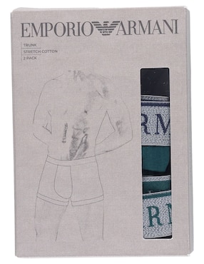 Set bóxer trunk Armani de algodón para hombre 2 piezas