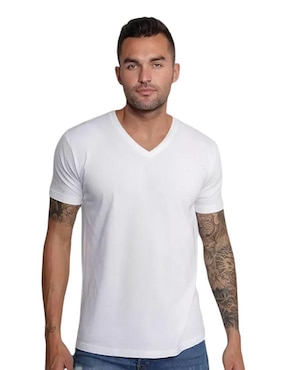 Camiseta Don Calcetín cuello v para hombre