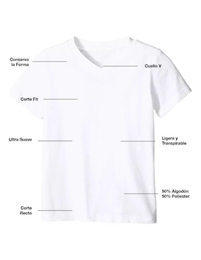 Camiseta Don Calcetín cuello v para hombre
