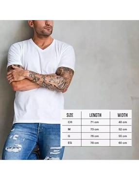 Camiseta Don Calcetín cuello v para hombre