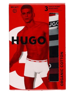 Bóxer brief Hugo de algodón para hombre 3 piezas