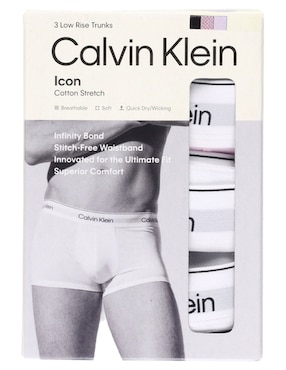 Set bóxer trunk Calvin Klein de algodón para hombre 3 piezas