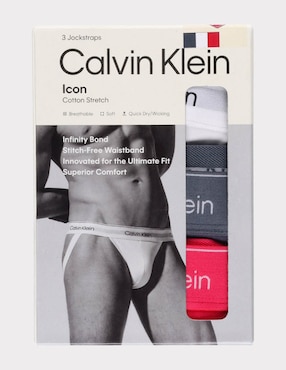 Suspensorio Calvin Klein de algodón para hombre 3 piezas