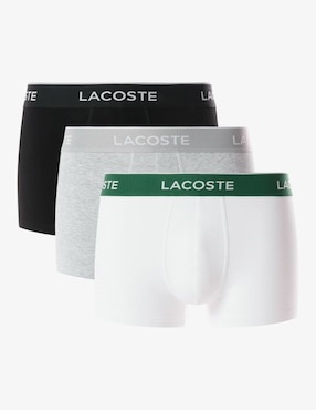 Set bóxer trunk Lacoste de algodón para hombre 3 piezas