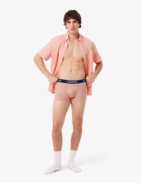 Set bóxer trunk Lacoste de algodón para hombre 3 piezas