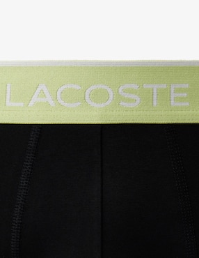 Set bóxer trunk Lacoste de algodón para hombre 3 piezas