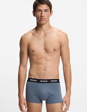Set bóxer trunk Hugo de algodón para hombre 3 piezas