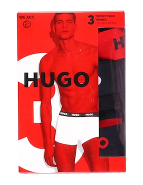 Bóxer trunk Hugo de algodón para hombre 3 piezas