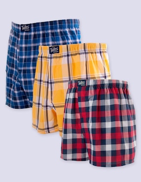 Set bóxer Twins de algodón para hombre 3 piezas