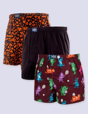 Set bóxer Twins de algodón para hombre 3 piezas