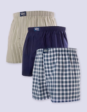 Set bóxer Twins de algodón para hombre 3 piezas