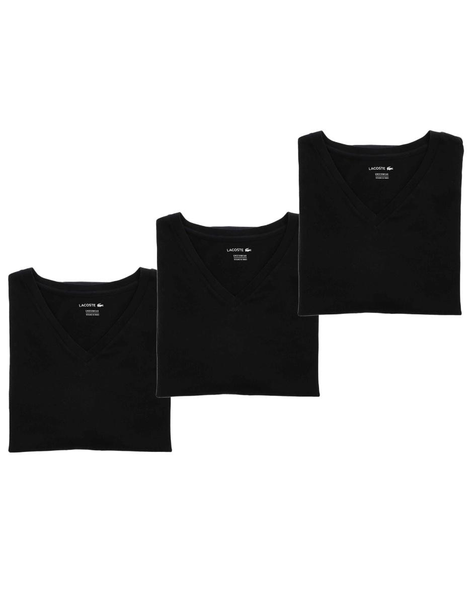 camiseta lacoste negra