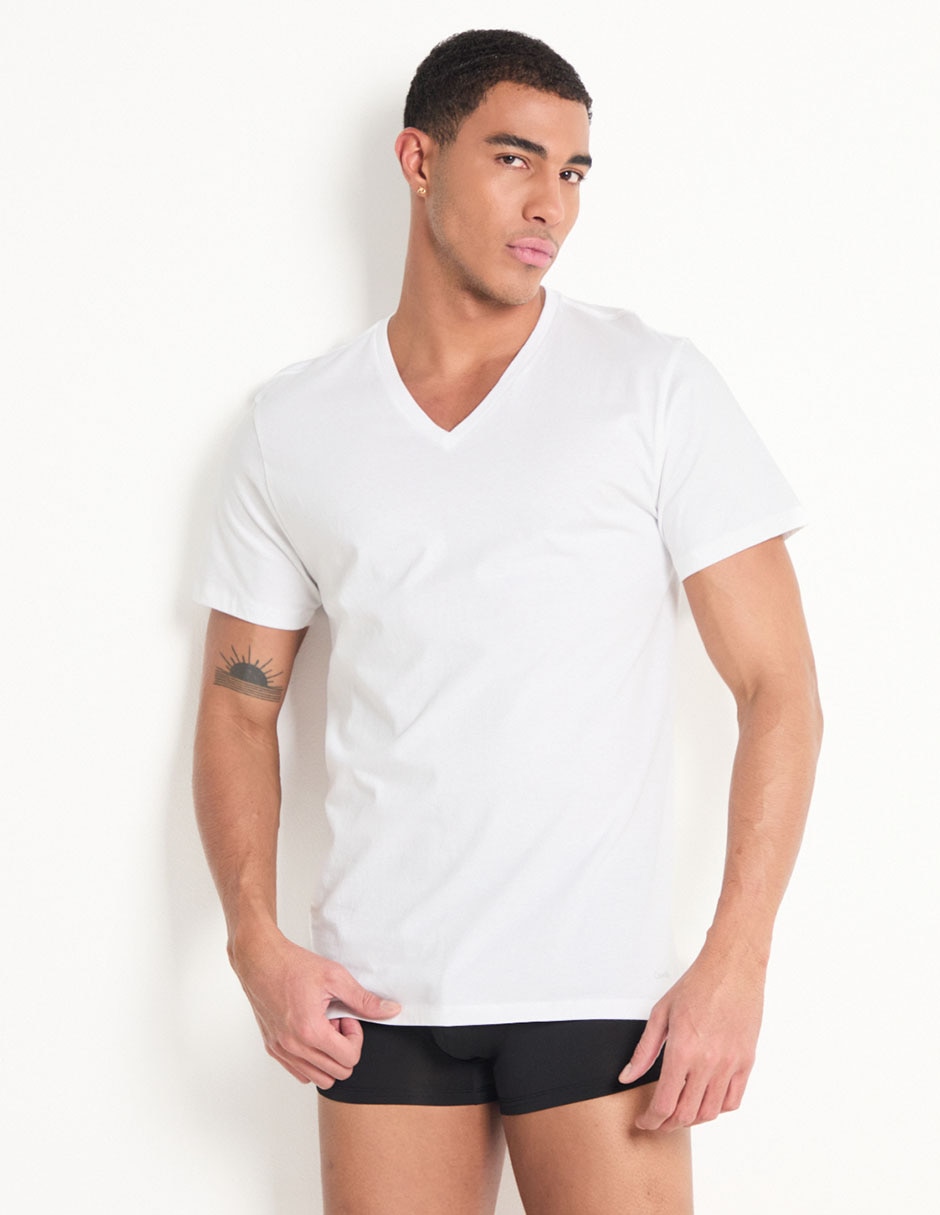 Camiseta Calvin Klein cuello V para hombre Liverpool - Main Image