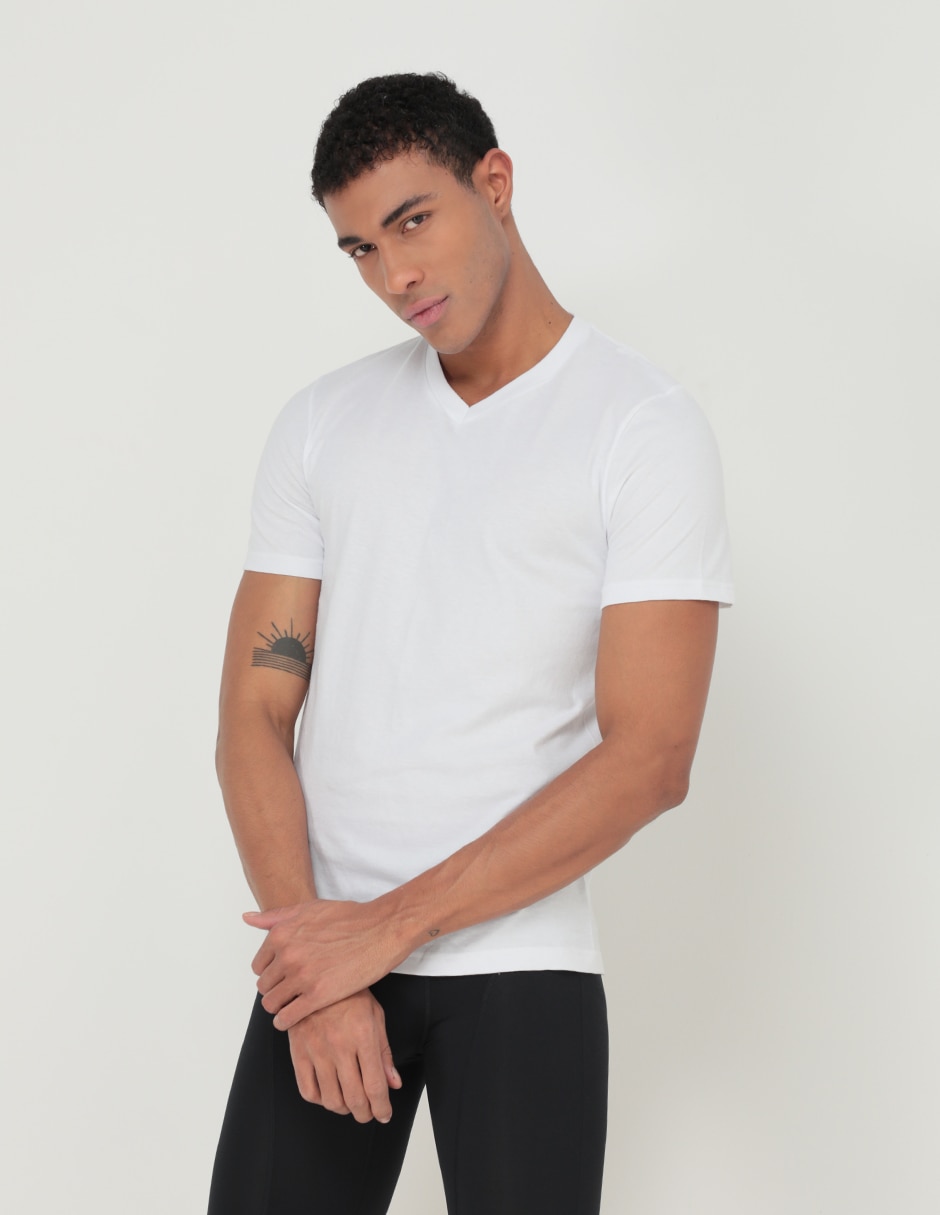 Camiseta blanca best sale gef hombre