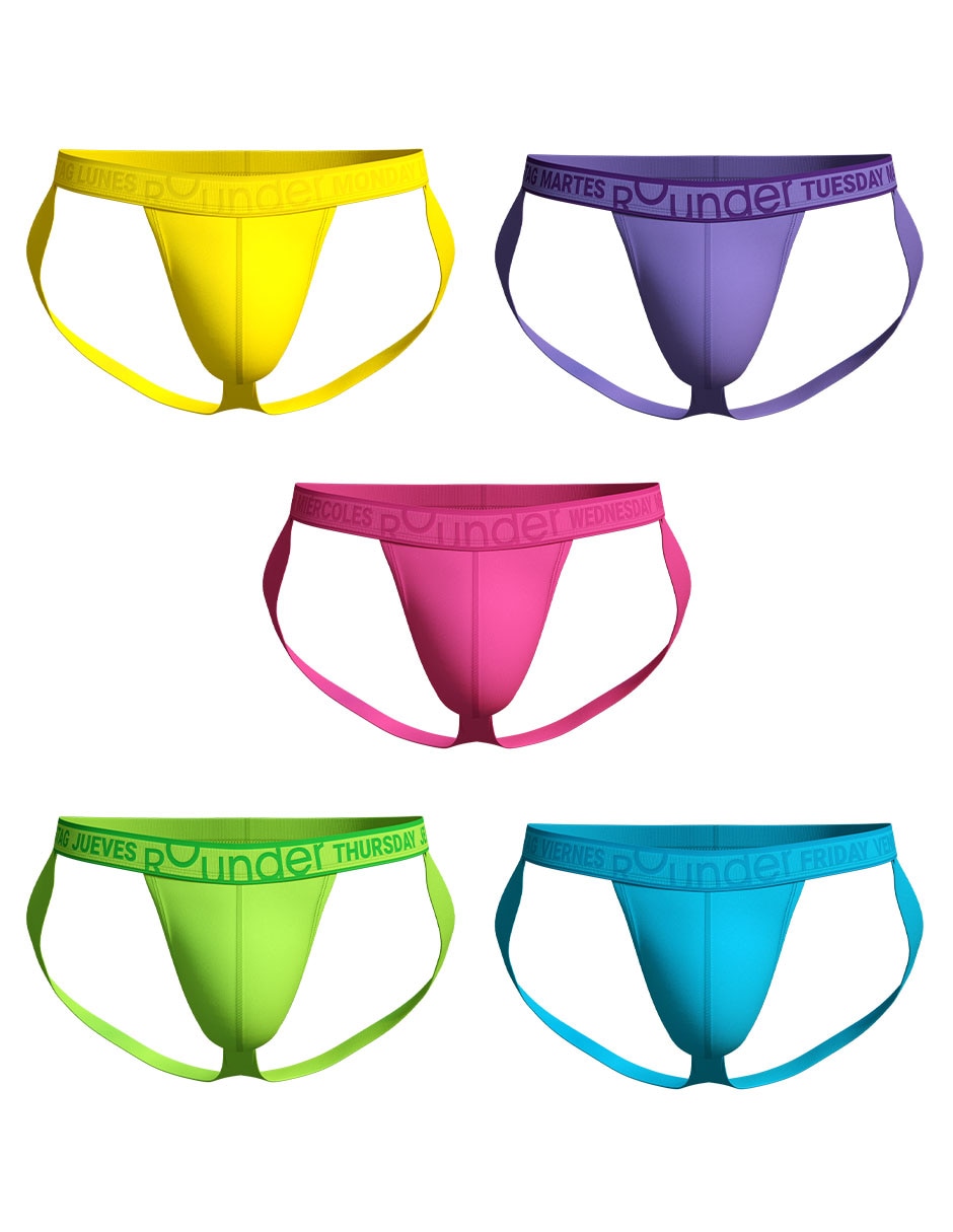Set de suspensorio de algodón para hombre 5 piezas 2