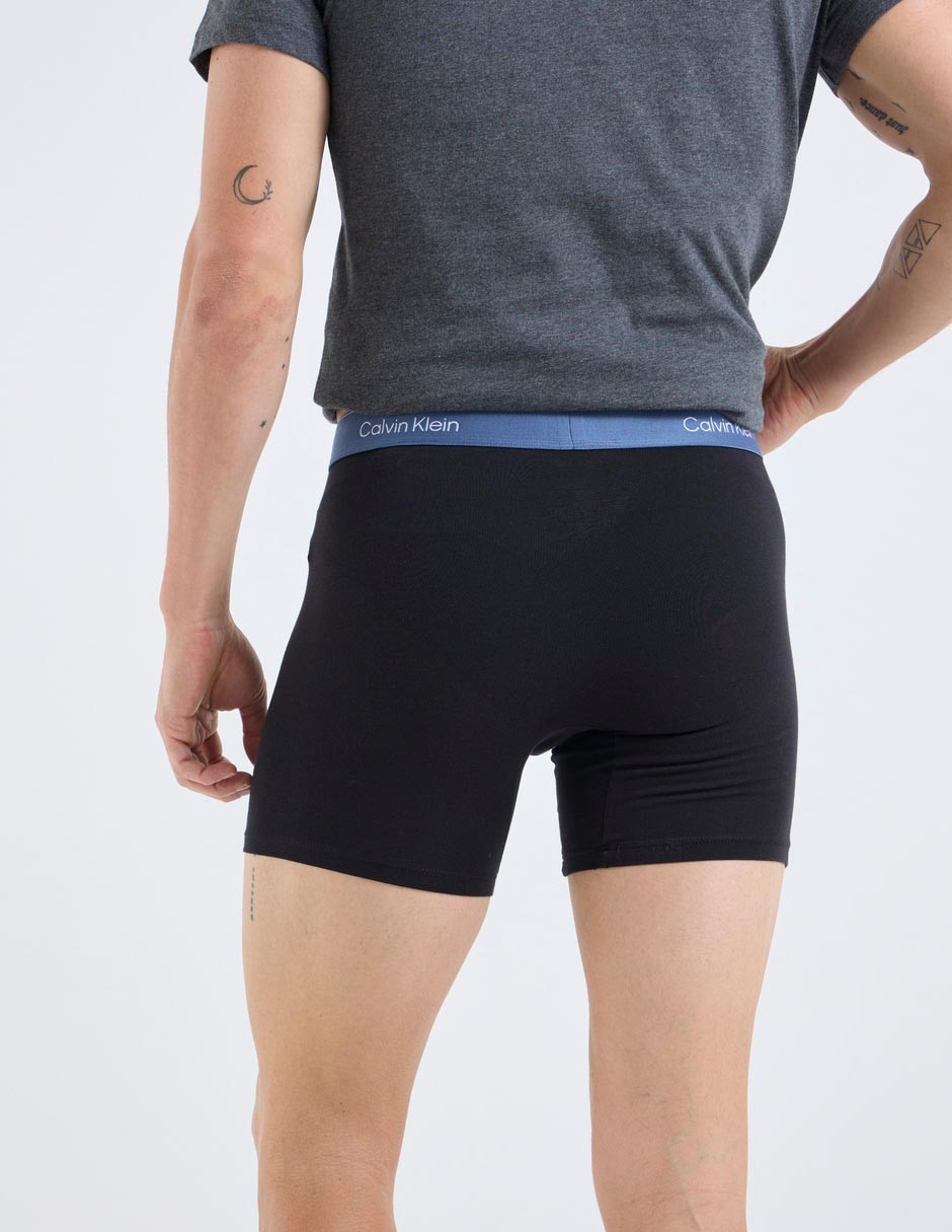 Bóxer brief de algodón para hombre 3 piezas 3