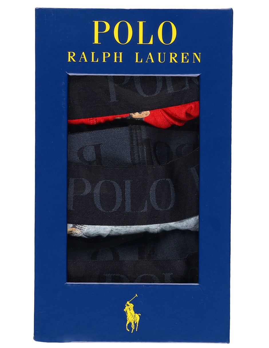 Set bóxer brief Polo Rl de algodón para hombre 3 piezas 6