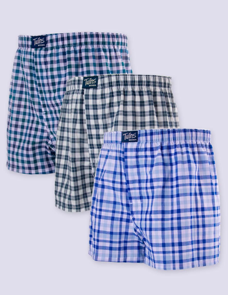 Set bóxer de algodón para hombre 3 piezas 2